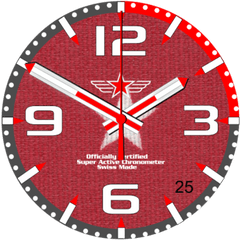 Watch Face Samsung Gear S3 Frontier - Classic S2 Design Cotton Red Star Evo Adjustable Cam Gear Png