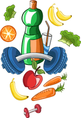 Food Clipart Transparent Background - Healthy Food Illustration Transparent Png