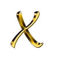 X Letter PNG File HD