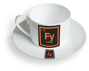 Feisty Coffee Cup And Saucer - Coffee Cup Png