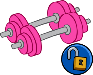 Dumbbells Clipart Cute - Pink Weights Clipart Full Size Dumbells Clipart Png