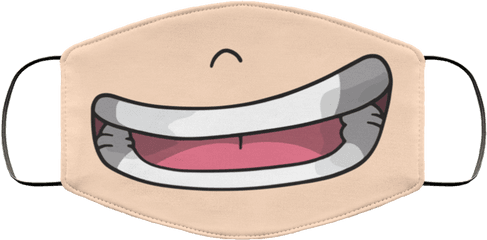 Happy Anime Face Mask - Rockatee Anime Face Mask Png