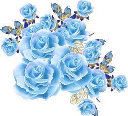 Download Mq Sticker - Rose Flower Background Png Full Size Royal Blue Flower Png