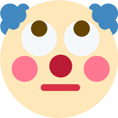 Clownrollingeyes - Eye Roll Emoji Discord Png