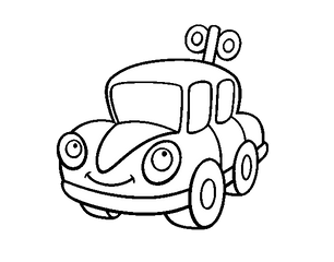 Download A Toy Car Coloring Page - Coloring Picture Of A Toy Car Png