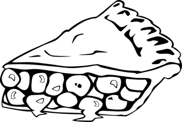 Cartoon Slice Of Pie Transparent Png - Pie Coloring Pages