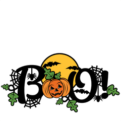 Svg Cuts Scrapbook Cut File - Cute Halloween Clipart Boo Png