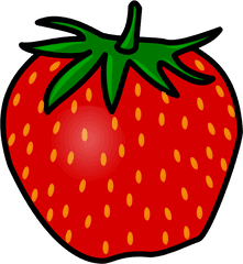 Strawberries Clipart Clear Background - Clip Art Single Fruits Png