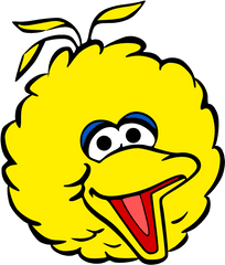 Big Bird Head Sesame Street Clipart Free Svg File - Svgheartcom Happy Png