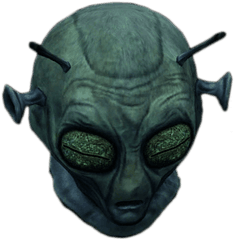 Alien Head - Face Mask Png