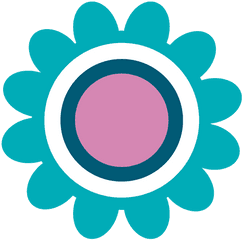 Teal Flower Icon - Transparent Png Flower Icon Png