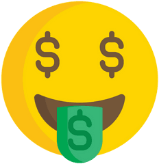 Mouth Face Emoji Icon Of Flat Style - Money Mouth Emoji Png