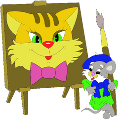 Cartoon School Animals - Animals Painting Clipart Png