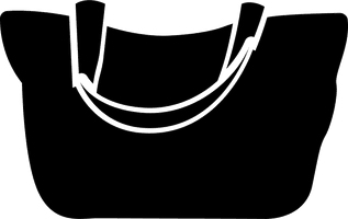 Handbag Leather Silhouette Black Free PNG HQ