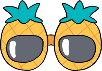 Pineapple Glasses Sunglasses Mochi Kawaii Cute Softbot - Pineapple Glasses Png