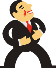 Laugh Clipart Png Picture - Cartoon Man In Suit