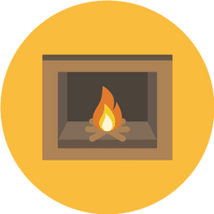 Fireplace Png Icon - Flame