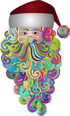 Santa Hat Beard Png - Illustration