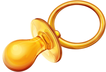 Pacifier Png Download Image With - Gold Pacifier Png Clipart