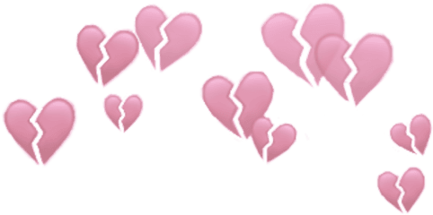 Hearts Heart Brokenheart Broken Crowns - Heart Snapchat Filter Png