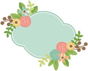 Tag Png Blue Green Flowers Cards - Label Flowers Full Size Banners Png