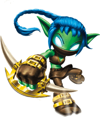 2 Stealth Elf Left Clipart - Skylanders Stealth Elf Png