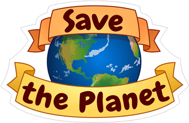 Hd Save The Planet Earth Sticker - Globe Png