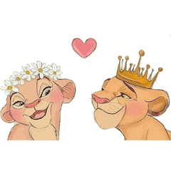 Lion Love With Heart Png