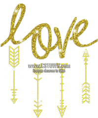 Gold Love Arrow Of Cupid Iron - Calligraphy Png