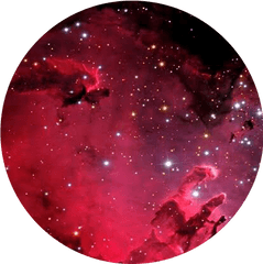 Aesthetic Background Circle Sticker Red Stars Star Univ - Aesthetic Night Sky Galaxy Background Png