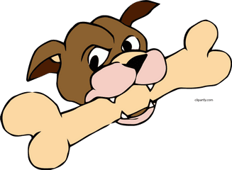 Dog Mouth Bone Clipart Png - Dog On A Bone