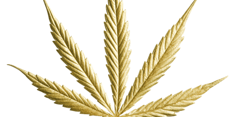 Gold Cannabis Leaf Png Image - Gold Cannabis Leaf Png