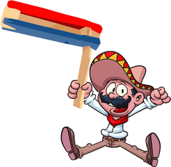 Mexican Cartoon With A Mustache - Mexican Cartoon Png