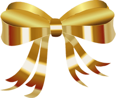 Gift Gold Bow Free PNG HQ