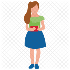 Teenager Girl Icon - Cartoon Png