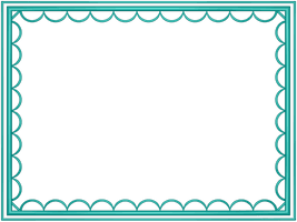 Teal Border Frame Photos - Free PNG