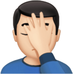 Facepalm Boy Png Image Mart - Man Face Palm Emoji