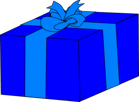Blue Picture Christmas Gift Free Transparent Image HD - Free PNG