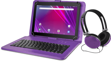 Ematic 10 - Tablets With Keyboard And Headphones Png