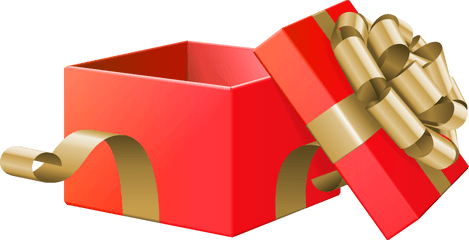 Transparent Open Christmas Present Clipart - Gift Box Clipart Open Png