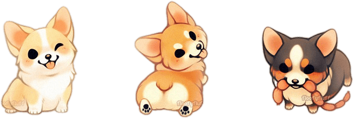 Download Tumblr Puppy Puppys Dog Cute Corgi Corgis - Kawaii Happy Png