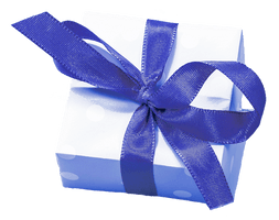 Blue Christmas Gift Free Transparent Image HD - Free PNG