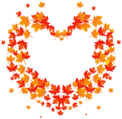 Download Autumn Leaves Heart Transparent Png Clip Art Image Background