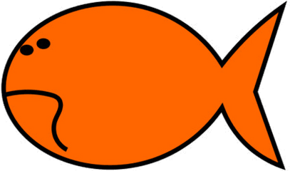 10 Fish Clipart Simple Pics To Free Download - Orange Fish Simple Drawing Png