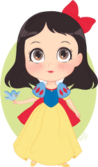 Clipart Face Snow White - Cute Easy Snow White Drawing Png