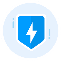 What Is The Blue Lightning Badge - Circle Png