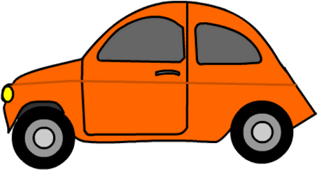 Driving Clipart Orange Car - Girl In Car Clipart Png Orange Car Clipart