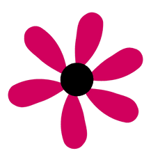 Pink Flower 6 Petals Svg Clip Arts Download - Download Clip 6 Petals Flower Png
