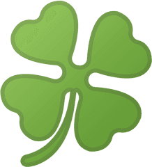 Four Leaf Clover Icon - Emoji Trefle Png