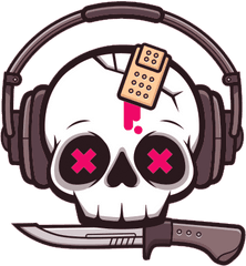 Download T - Shirt Sticker Redbubble Skull Skeleton Png File Skull With Headphones Png